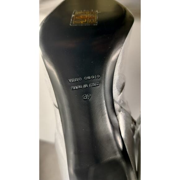 GIABORGHINI Parisi Silver High Heel Leather Boot - Picture 8 of 11